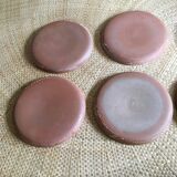 Series of 8 flat sandstone plates
