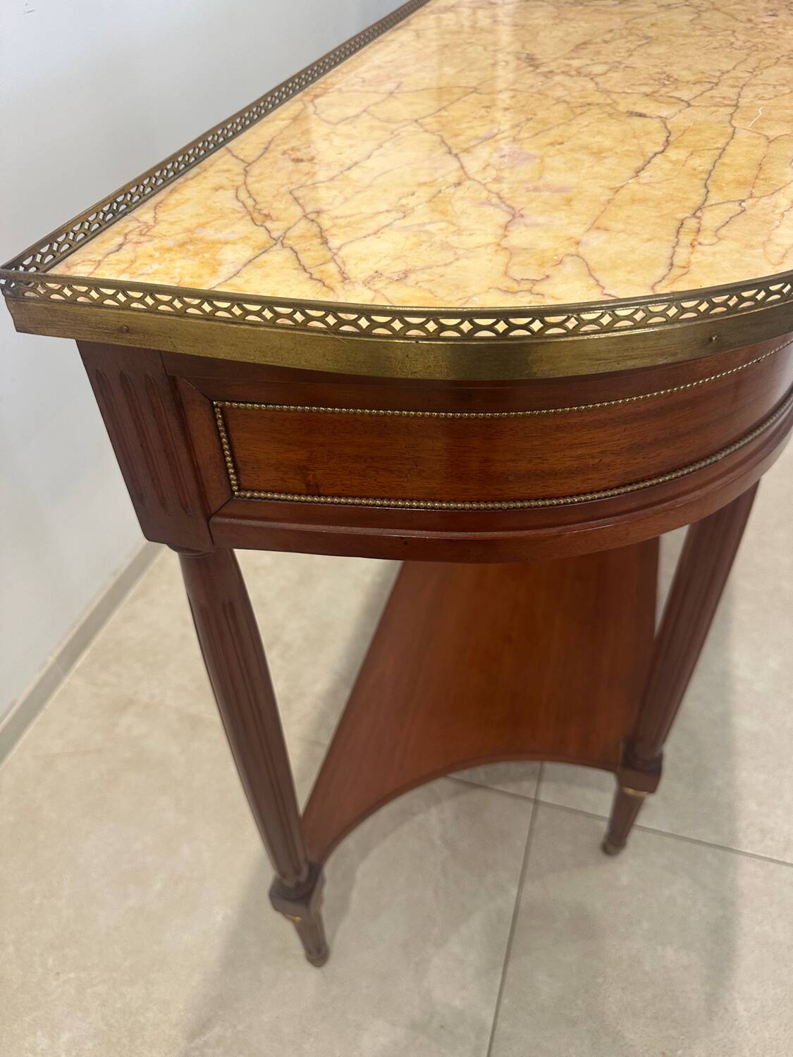 Louis XVI style mahogany console, 19th century