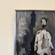 1973 Mid-Century Modern Swedish "In the Shadows" Nude Oil Painting, Framed