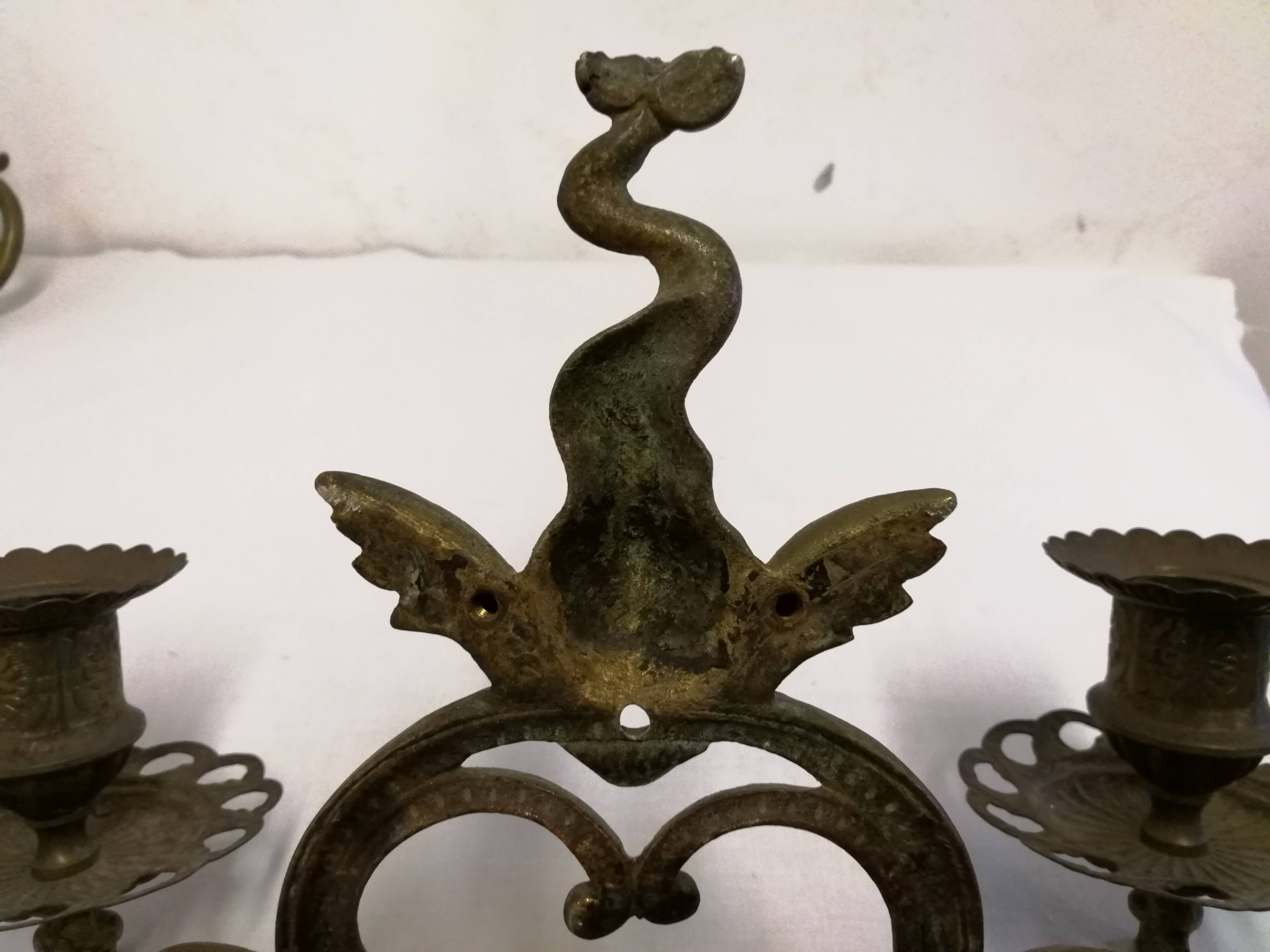 Appliques Bougeoirs En Bronze