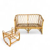 Vintage rattan sofa