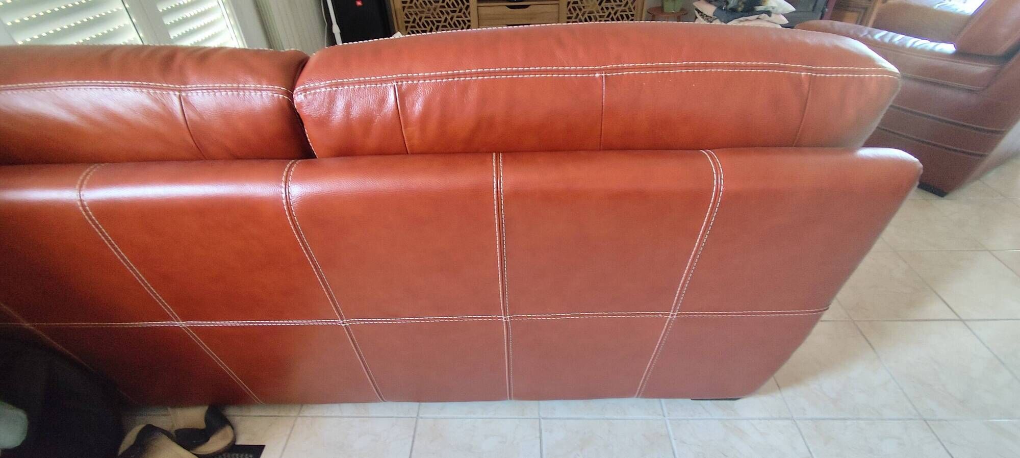 3-seater leather sofa