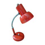 Bedside desk lamp orange red metal