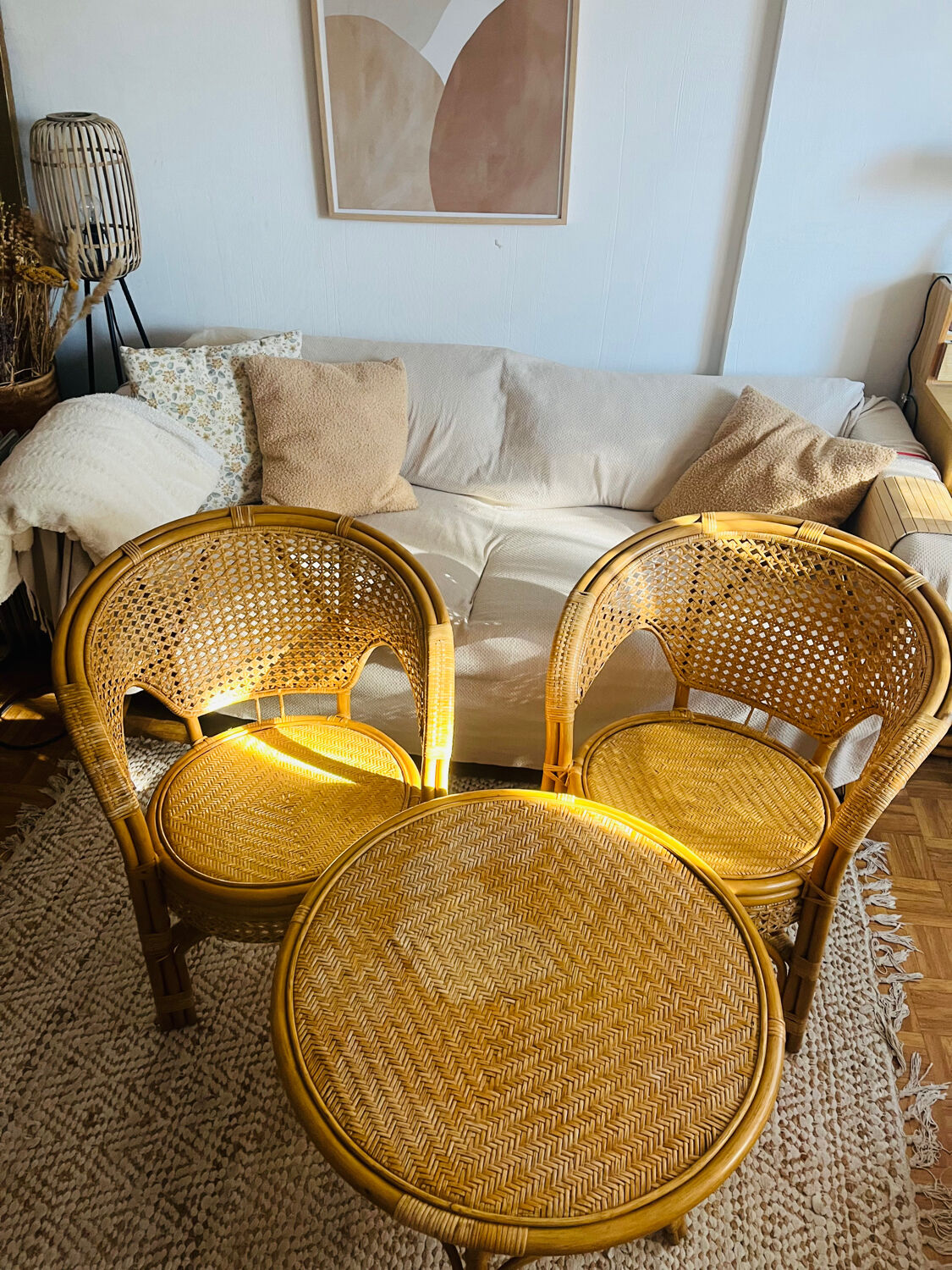 Rattan living room 3 rooms