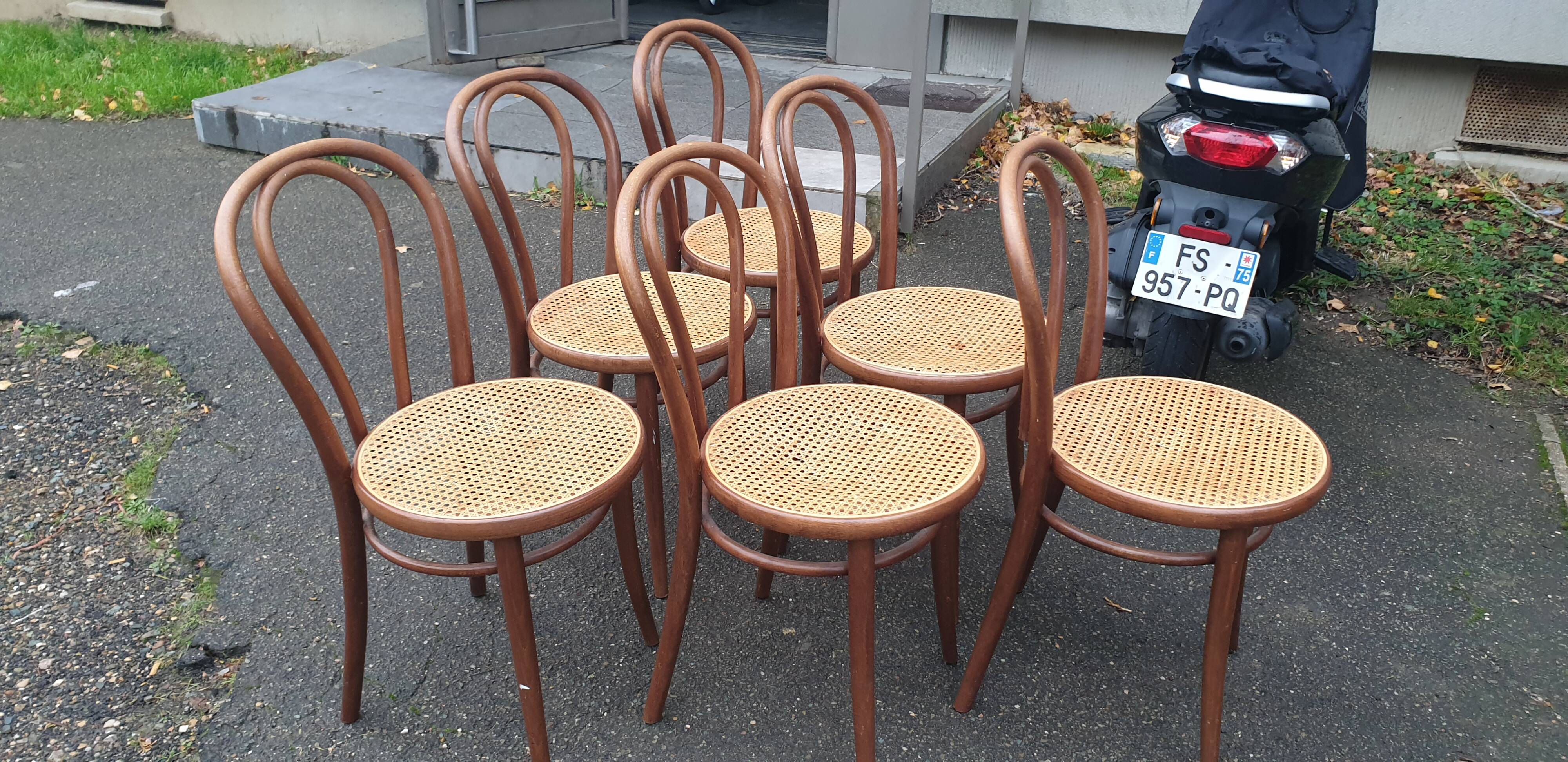 6 chaises bistrot bauman