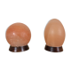 Ball and egg lamps in vintage pink salt stone