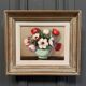 Huile sur toile nature morte bouquet de fleurs XXe