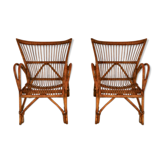 Rattan armchairs 1960s