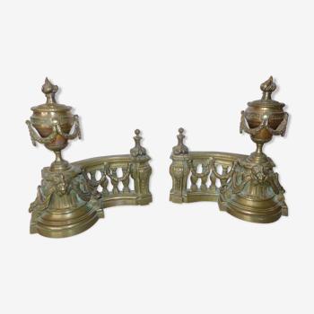 Pair of bronze channels in Louis XVI style - Napoleon III era - 19th century