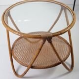 Set de 3 chaises + table en bambou par Alan Fuchs pour Uluv, 60s