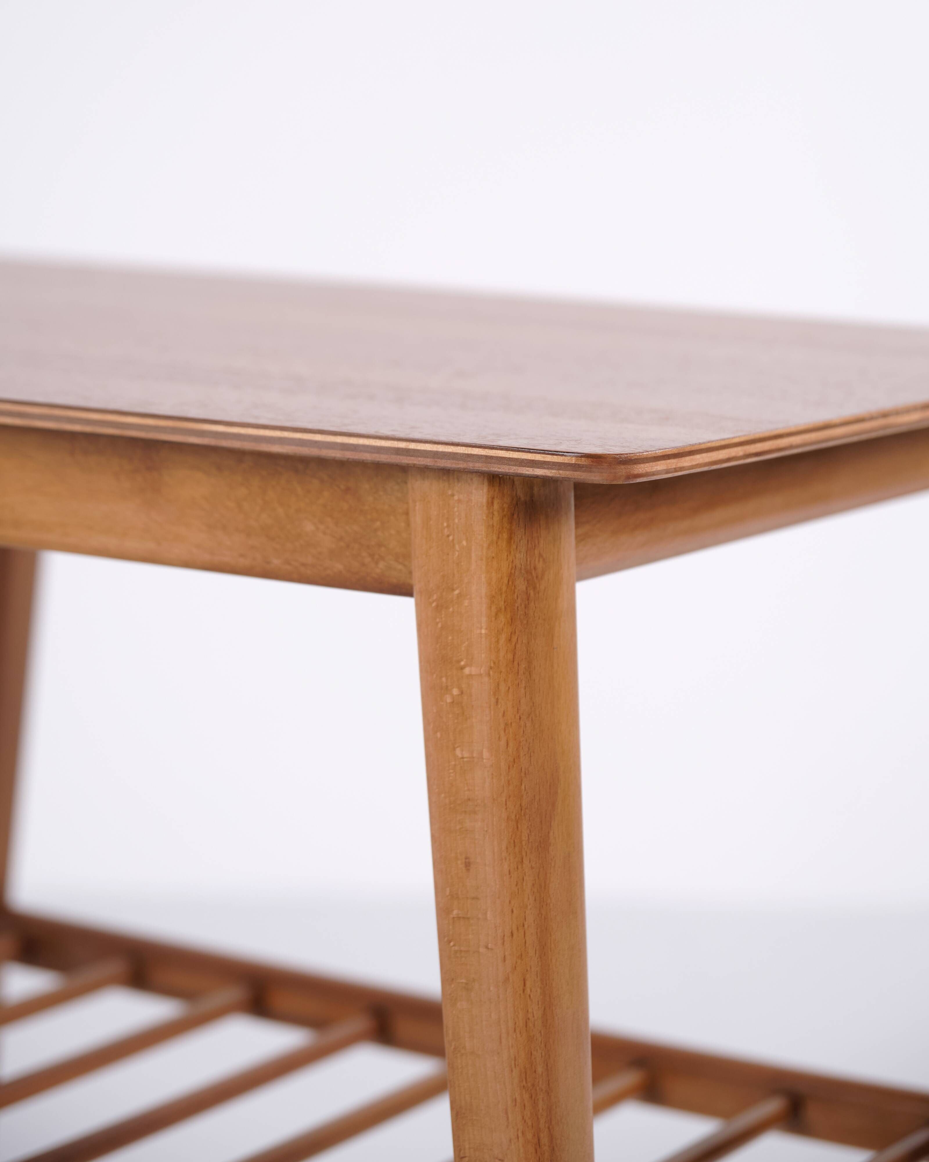 Side table with shelf on wheels - teak - Danish design - 1960s