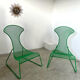 Set 2 armchairs green ikea vintage ps 2012 design wiebke braasch vintage metal