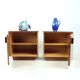 Tables de chevet cubiques du milieu du siècle en noyer, Tchécoslovaquie, années 1960, lot de 2