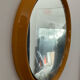 Vintage round mirror 50-60 italy in yellow backelite