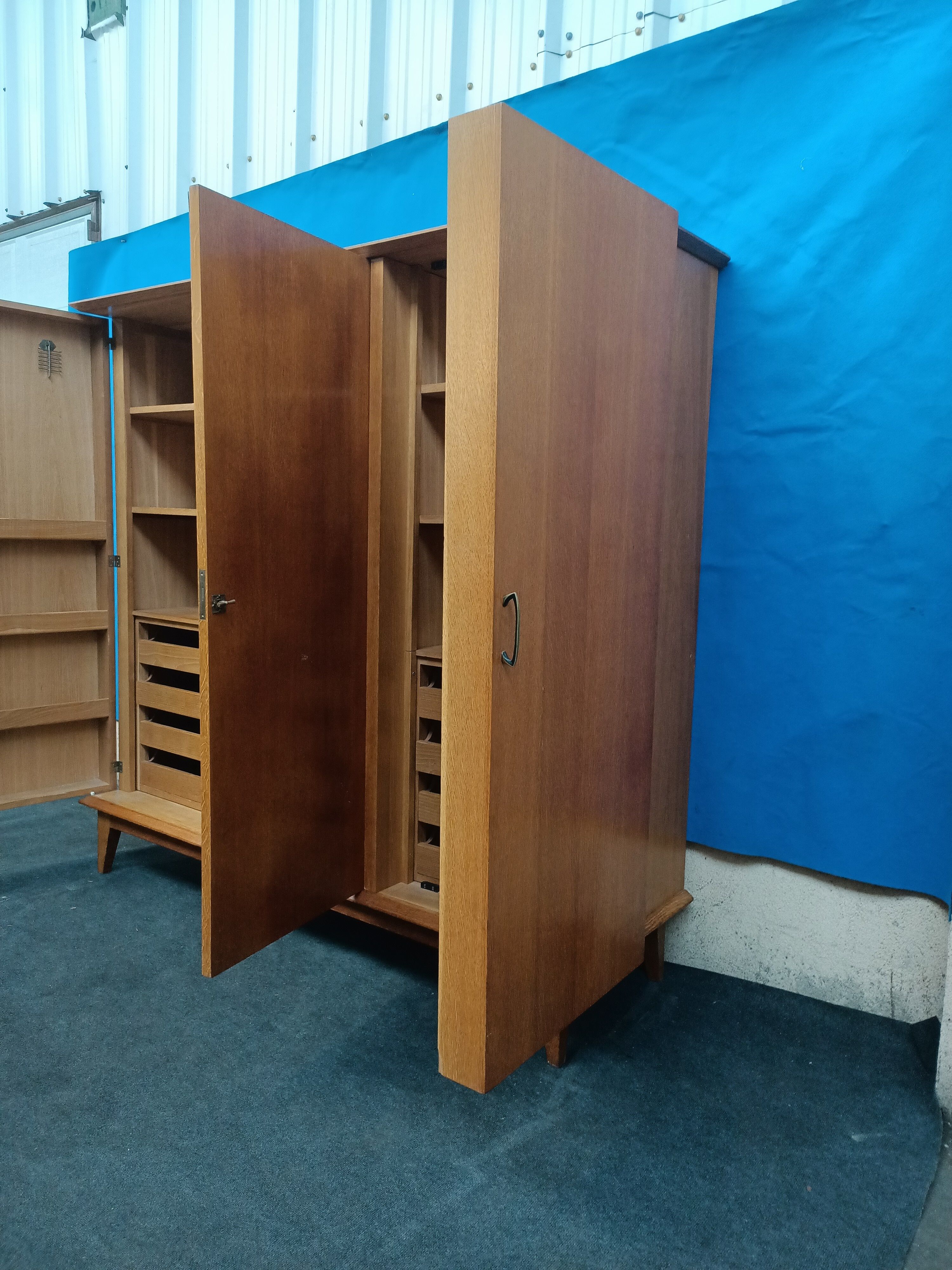 Vintage compass foot cabinet