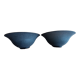 Paire d'appliques en verre granité noir