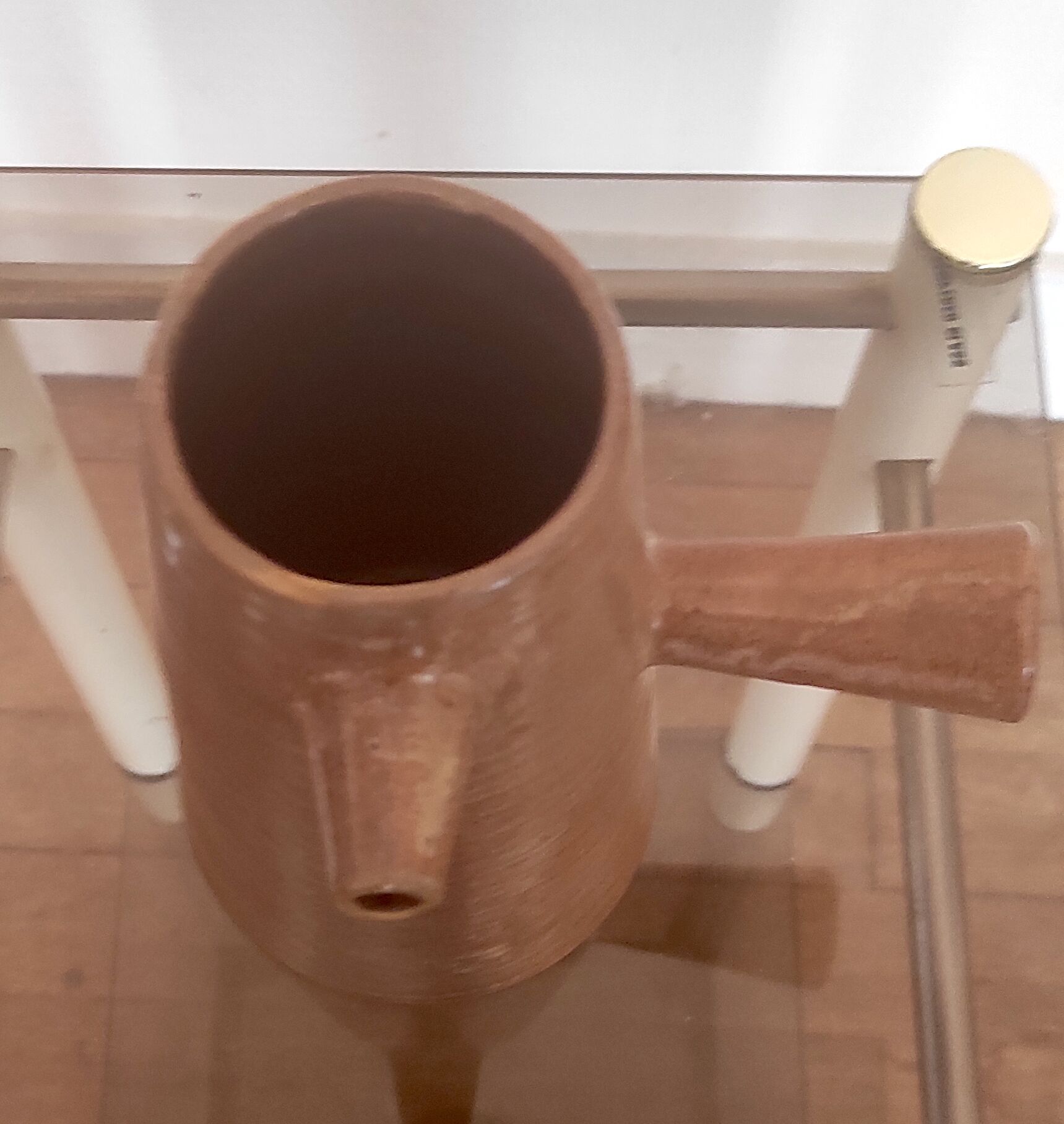 Pitcher in sandstone ringed by Arts Ceram - 70s