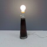 Table lamp by Carl Fagerlund for Orrefors Glassworks Sweden 1960s in translucent and deep red glass.