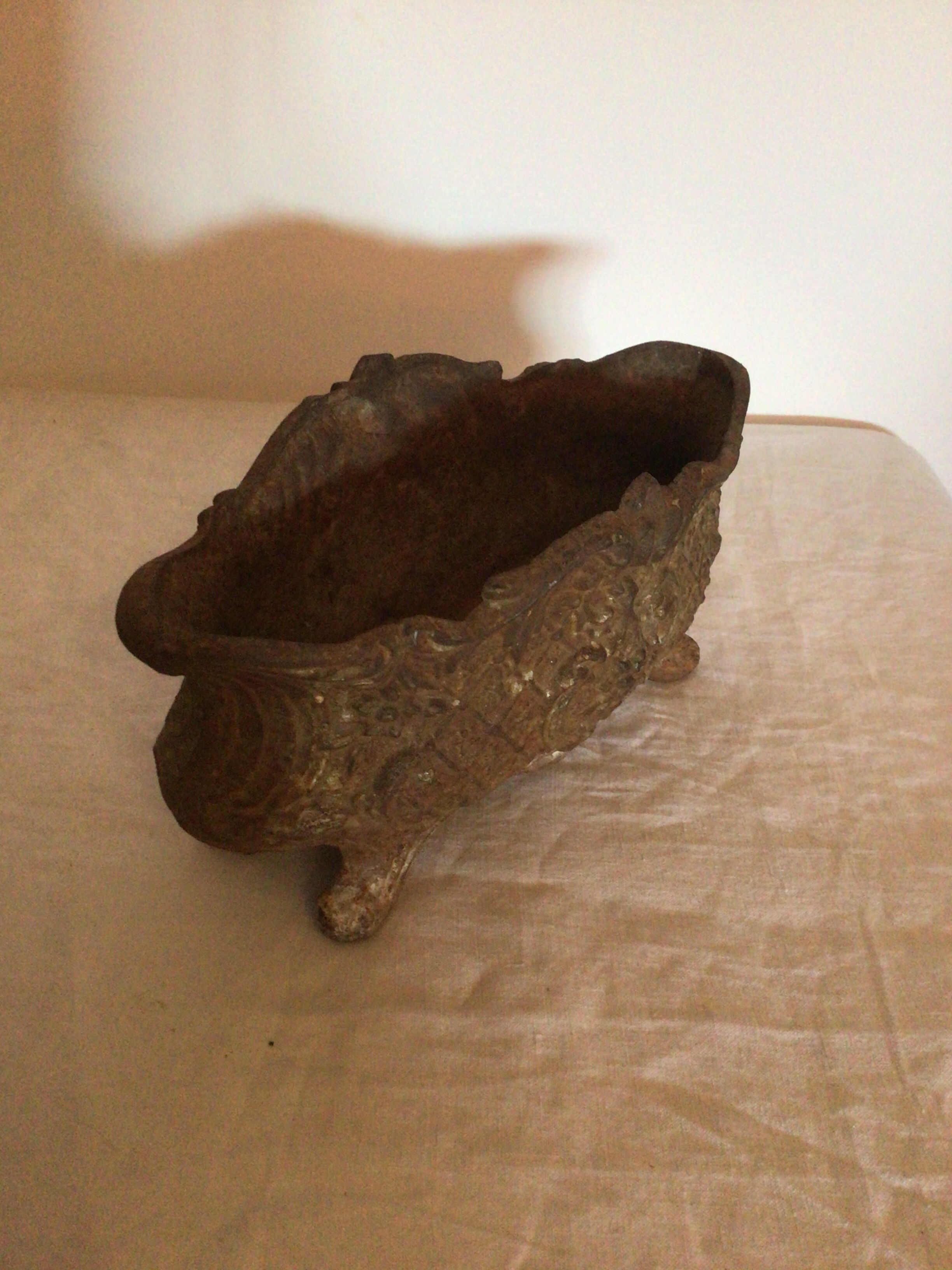 Old cast iron planter