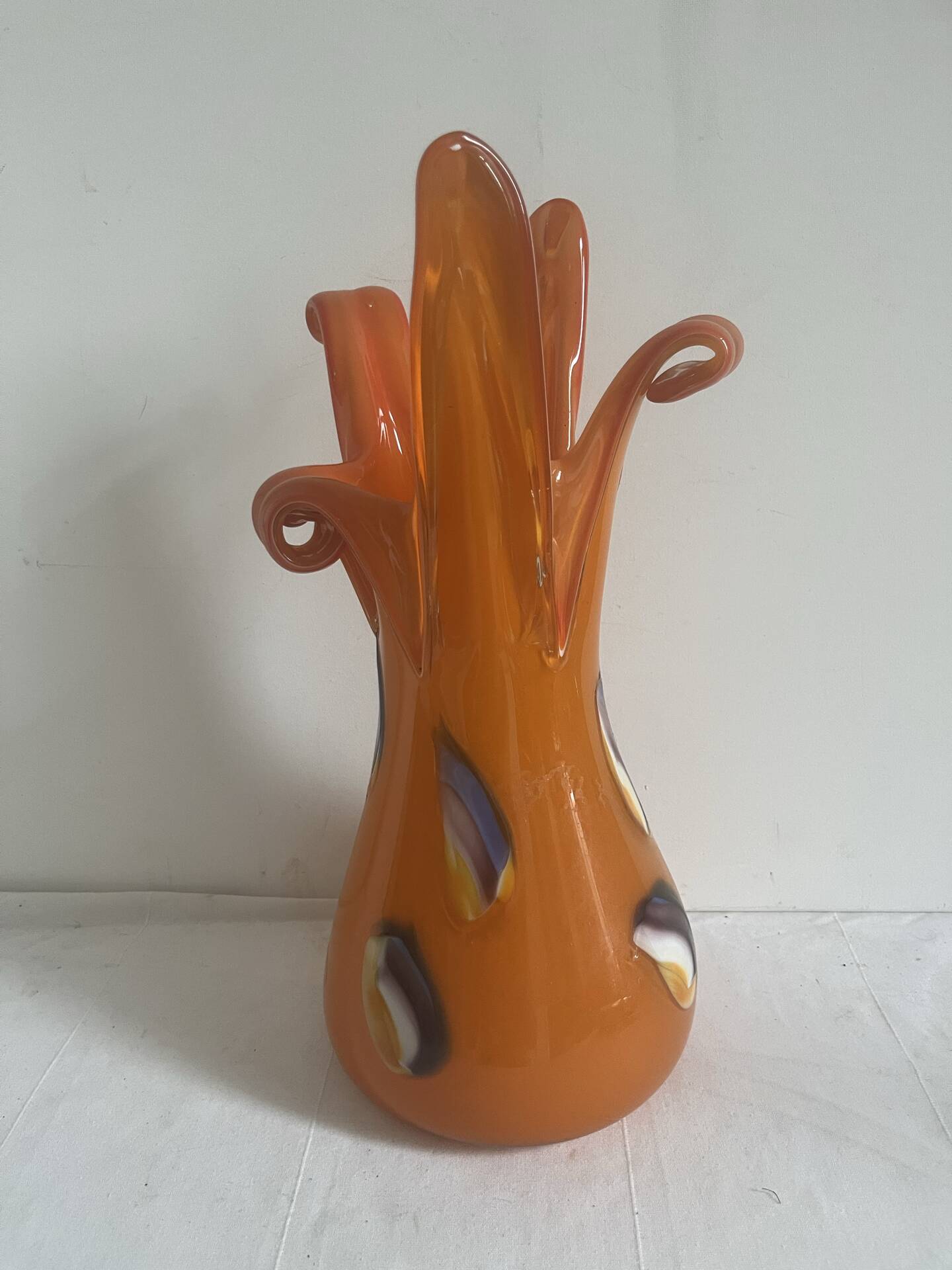 Large vintage blown glass vase Simais