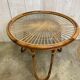 Table basse rotin vintage