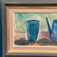Large Original Swedish Oil on Panel – “Kettle Bowl and Glass” by Louis Zelig – Signed – Vintage & Framed – 40 × 80 cm (15.7" × 31.5")