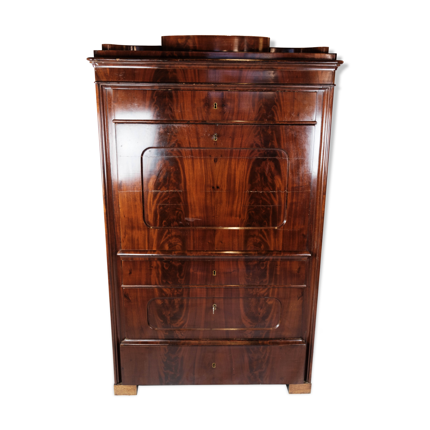 Secretaire of mahogany with inlaid wood, 1840s