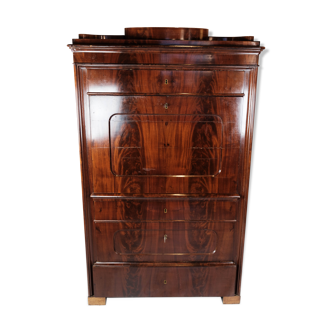 Secretaire of mahogany with inlaid wood, 1840s