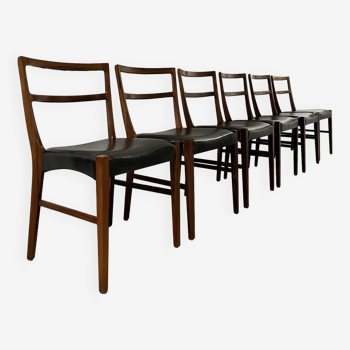 6x chaises en palissandre de Johannes Andersen