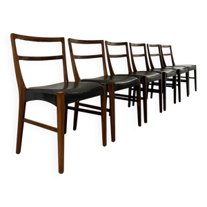 6x chaises en palissandre - johannes andersen