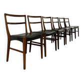 6x chaises en palissandre de Johannes Andersen