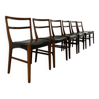 6x chaises en palissandre de Johannes Andersen