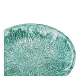 Eva Ruffoni Grand Bol Art Fruitier en Céramique Turquoise, 15 pouces de diamètre, Italie, années 1980