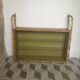 Wooden and rattan wall shelf