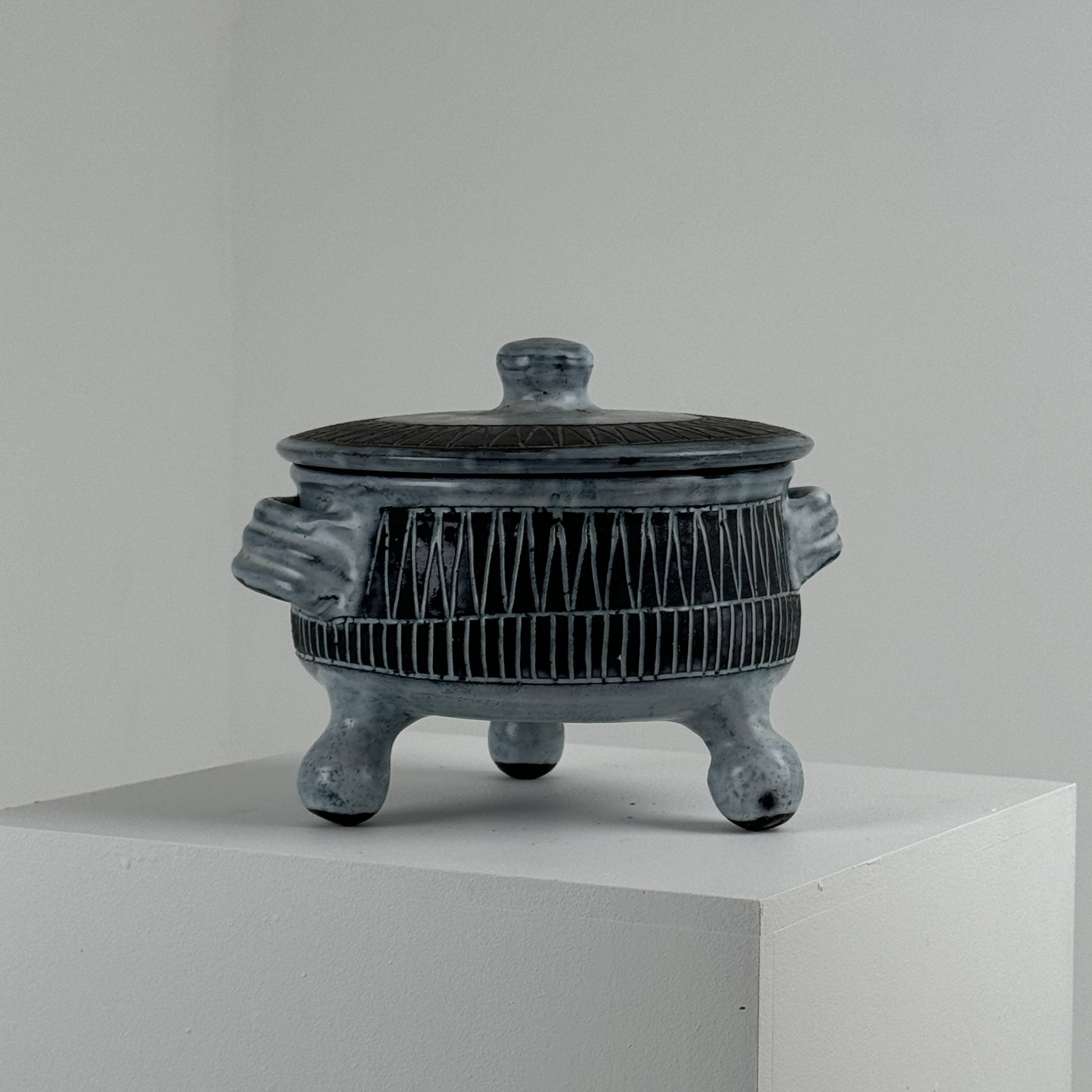 Pair of ceramic soup tureens by Jacques Pouchain, Dieulefit, circa 1960