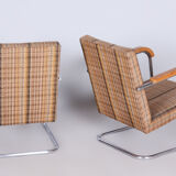 Pair of Original Bauhaus Armchairs, Mücke - Melder, Design: Anton Lorenz, 1930s