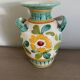 Vintage Italian vase colorful flower sign