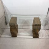 Mehitabel McGuire Twisted Pedestal Bamboo Dining Table MidCentury Boho 1970