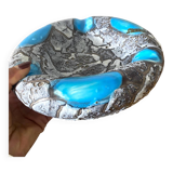 Vallauris Ashtray Pocket Empty Ceramic Blue Grey Antique Vase