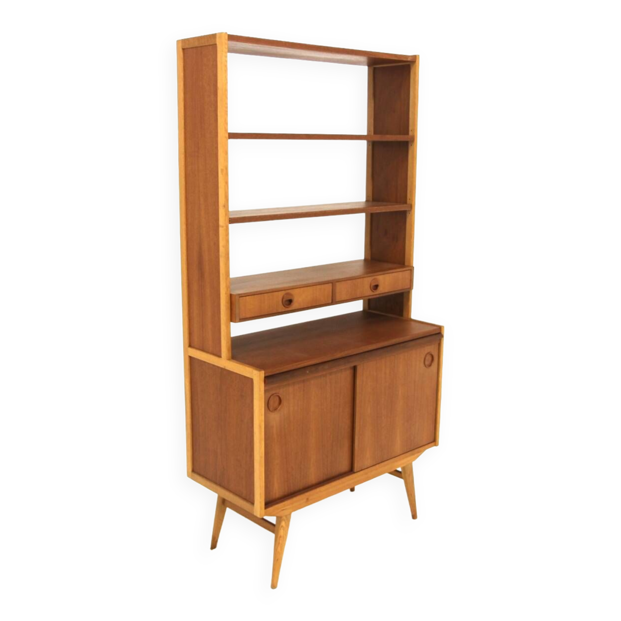 Scandinavian teak and oak chest of drawers, Sweden, 1960