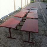 Bistro lot 9 tables and 16 chairs mahieu Jule bry
