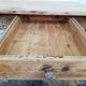 Square farmhouse table, vintage