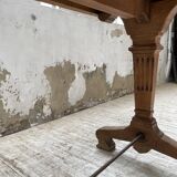 Walnut and tile bistro table 1890
