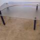Table basse en verre granité des années 50