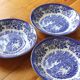 3 Broadhurst Staffordshire English earthenware calotte plates