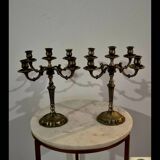 Chandeliers - Pair of five-branch candelabra in Louis XV style (Roc)