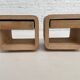 Pair of rattan bedside tables
