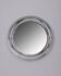 Vintage 1970s round wall mirror in chrome-plated metal, italian design