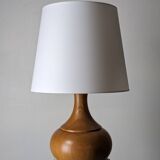 Solid elm lamp - 1970s