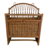 Vintage rattan wall shelf
